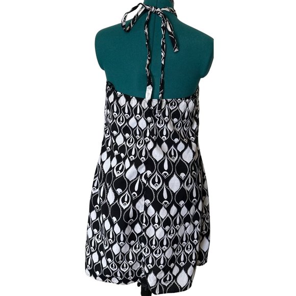 Old Navy Sundress w/Tie Neck Geometric Pattern Cotton Blend Junior's Size M - Picture 2 of 13